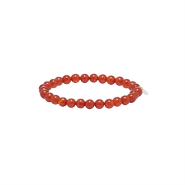 Soi Essential Rød Jade Stretch Armbånd 6mm